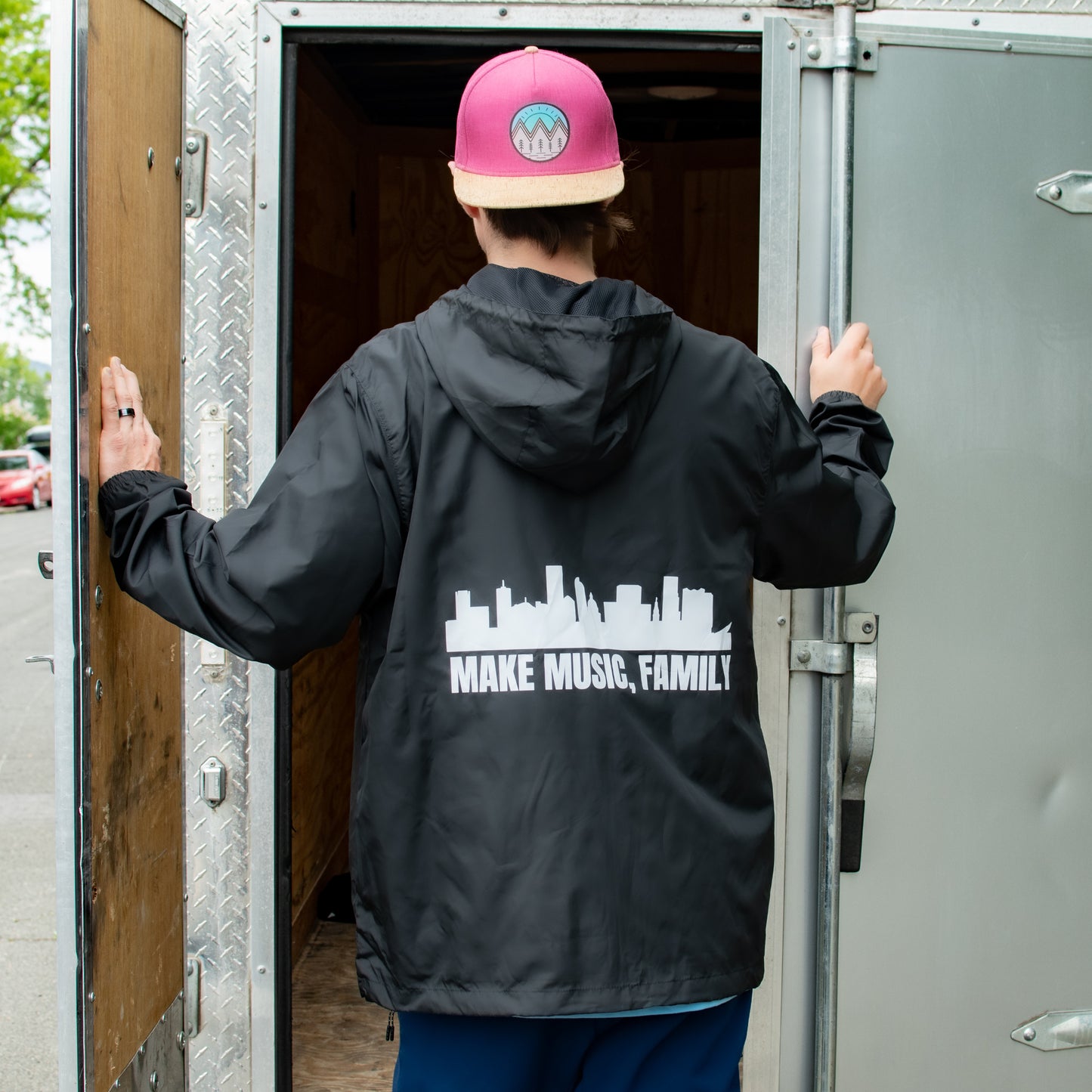 Sonder Luxe "Make Music, Family" Zip Up Windbreaker