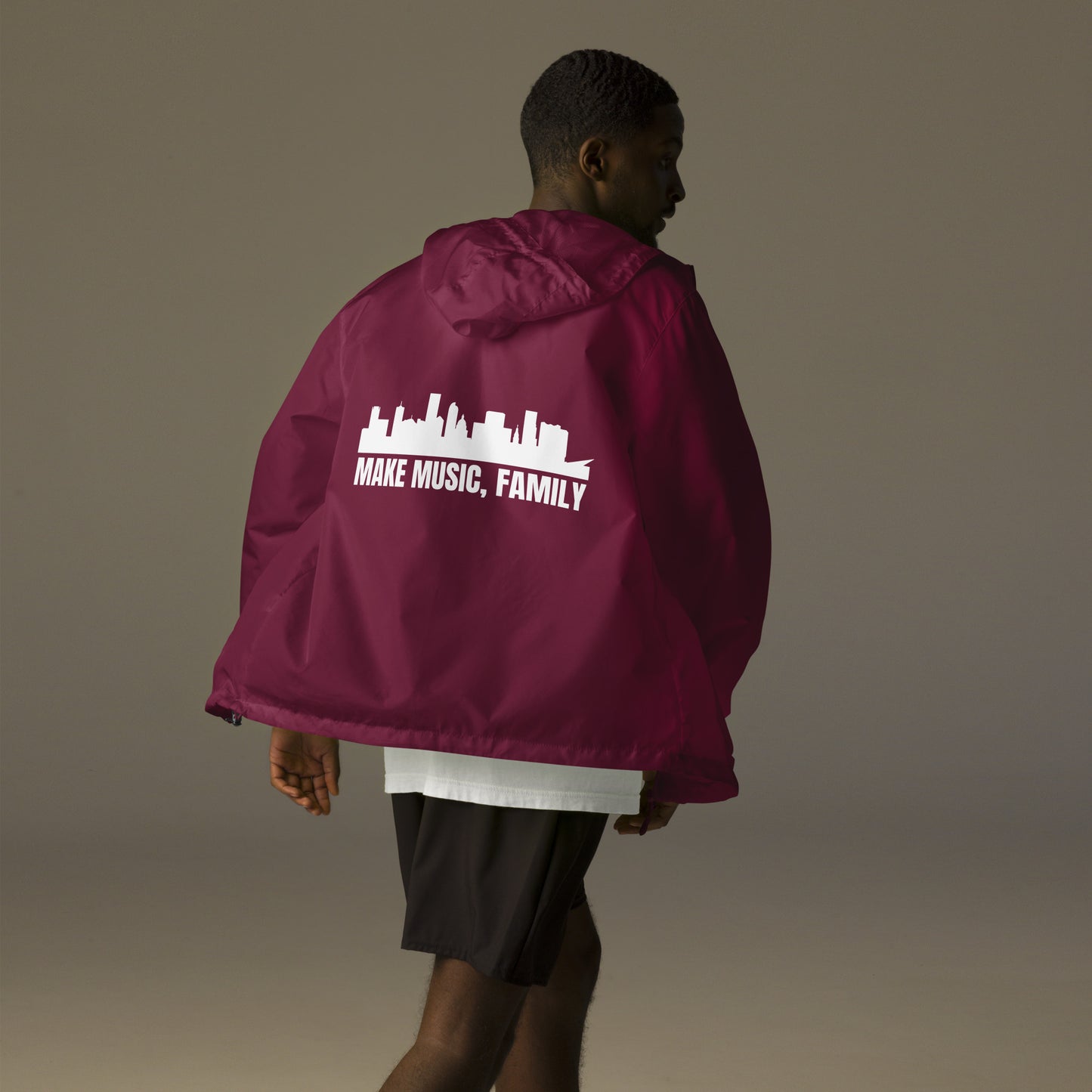 Sonder Luxe "Make Music, Family" Zip Up Windbreaker